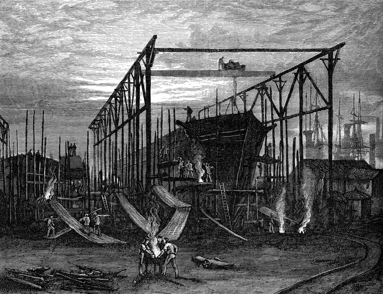 Shipyards on the Tyne, c1880 av Unbekannt