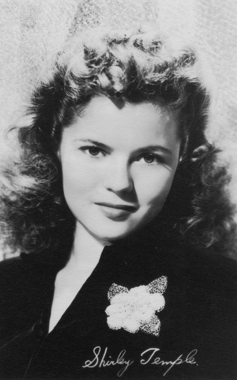 Shirley Temple född 1928, amerikansk skådespelerska, c1940-talet av Unbekannt