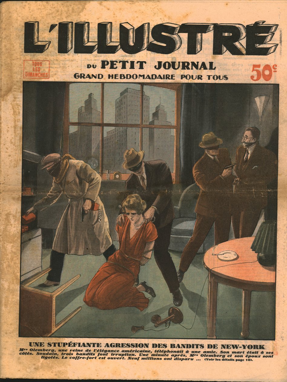 Chockerande rån av banditer i New York, 1932. av Unbekannt