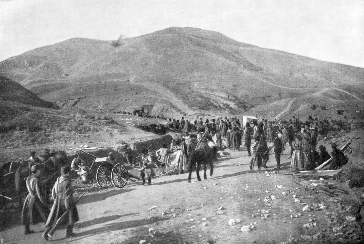 Sibirisk reserv tar upp positioner, rysk-japanska kriget, 1904-5 av Unbekannt