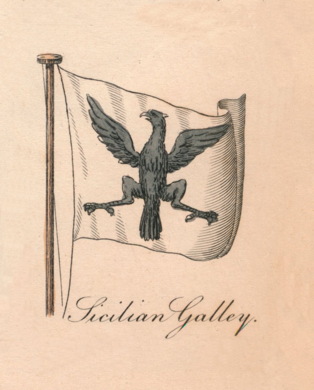 Sicilian Galley, 1838 av Unbekannt