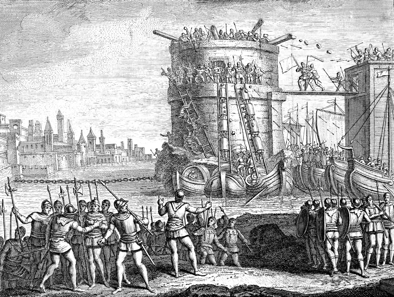 Belägring av Damietta, Egypten, 1200-talet 1700-talet av Unbekannt
