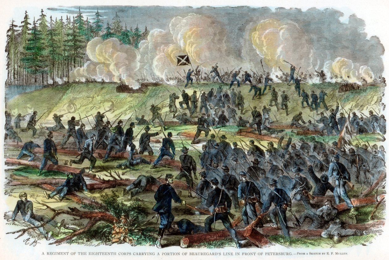 Belägringen av Petersburg, Virginia, amerikanska inbördeskriget, c1864-c1865 av Unbekannt