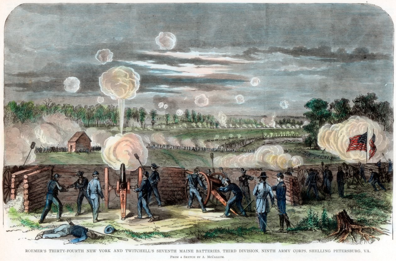 Belägringen av Petersburg, Virginia, amerikanska inbördeskriget, c1864-c1865 av Unbekannt