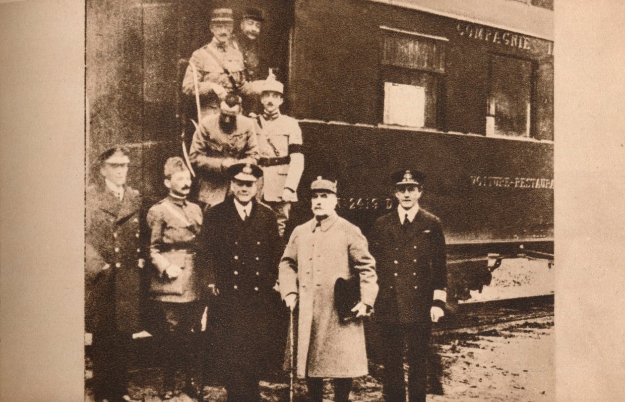 Undertecknande av vapenstilleståndet för att avsluta första världskriget, 11 november 1918 1935 av Unbekannt