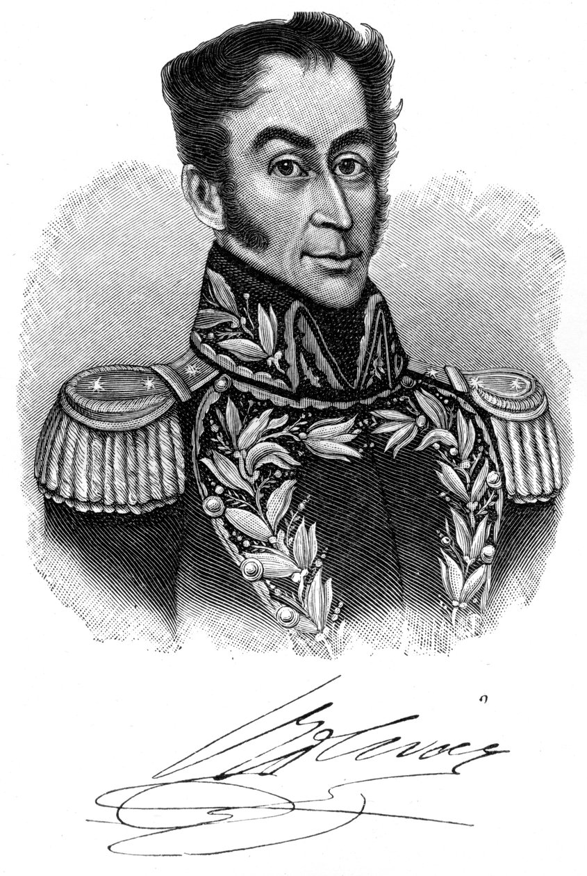 Simon Bolivar, sydamerikansk revolutionär ledare från 1800-talet, 1901 av Unbekannt
