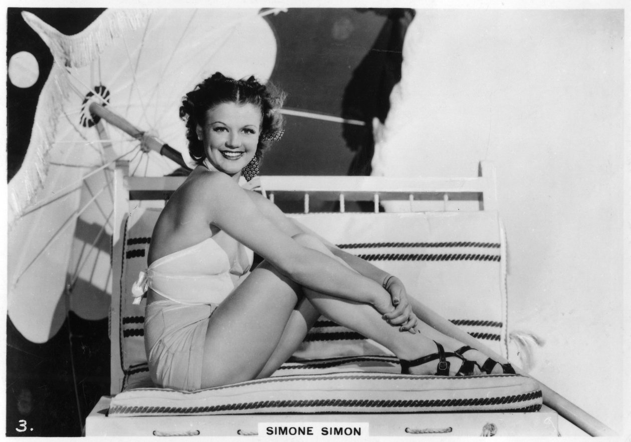 Simone Simon, fransk filmskådespelerska, c1938 av Unbekannt