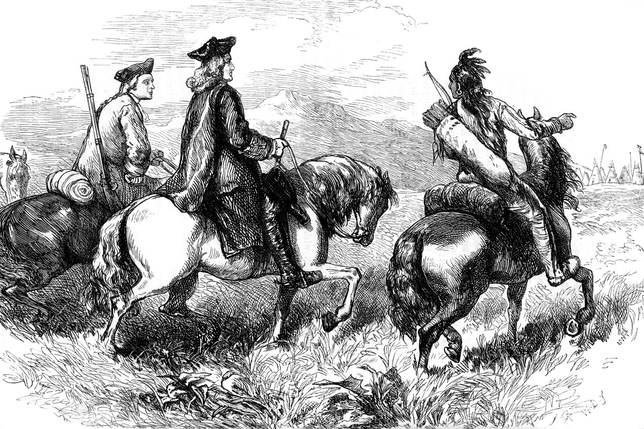 Sir Alexander Cuming på väg att besöka Cherokees, South Carolina, c1730 c1880 av Unbekannt