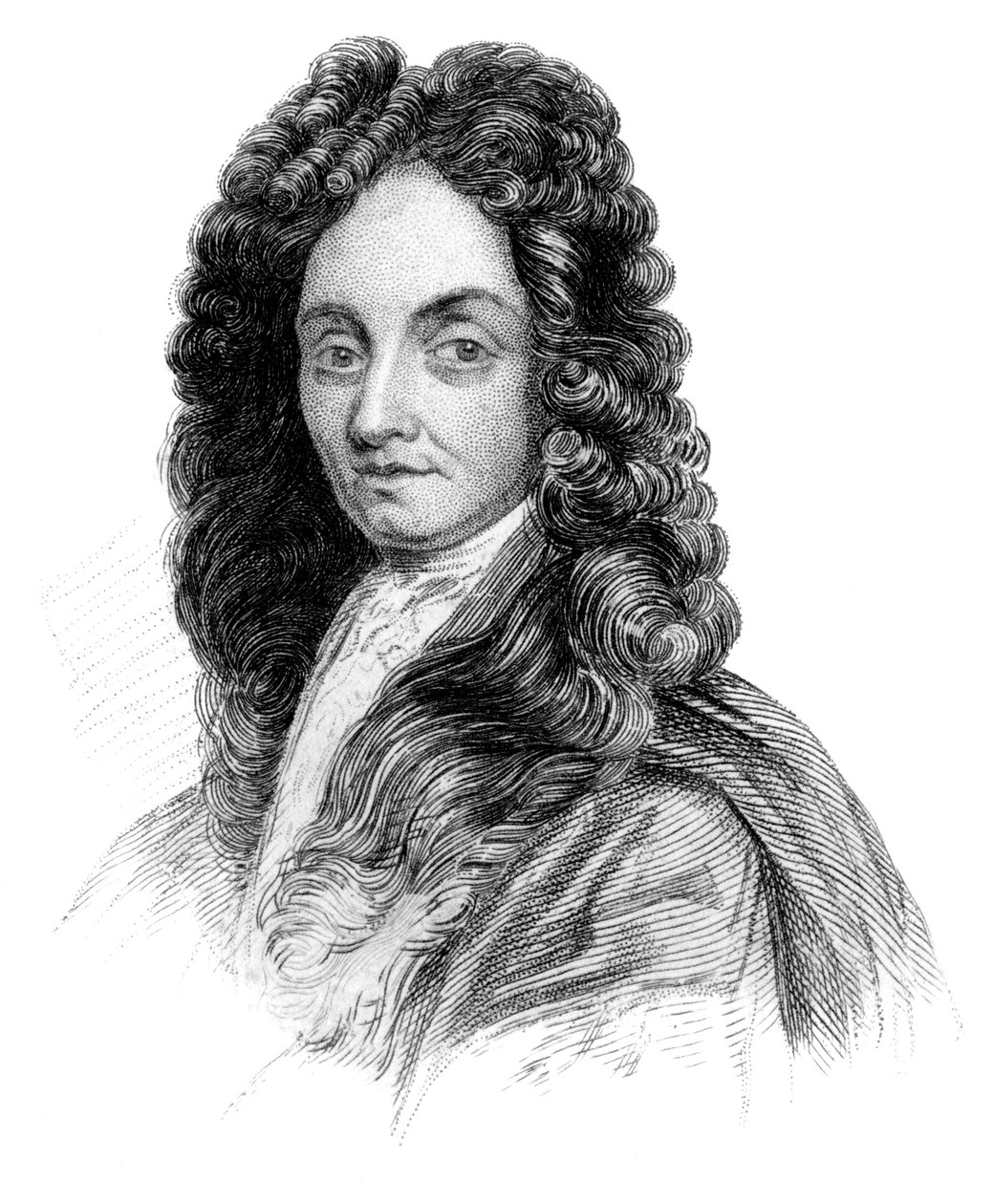 Sir Christopher Wren, engelsk arkitekt, designer, astronom och geometriker, c1850 av Unbekannt