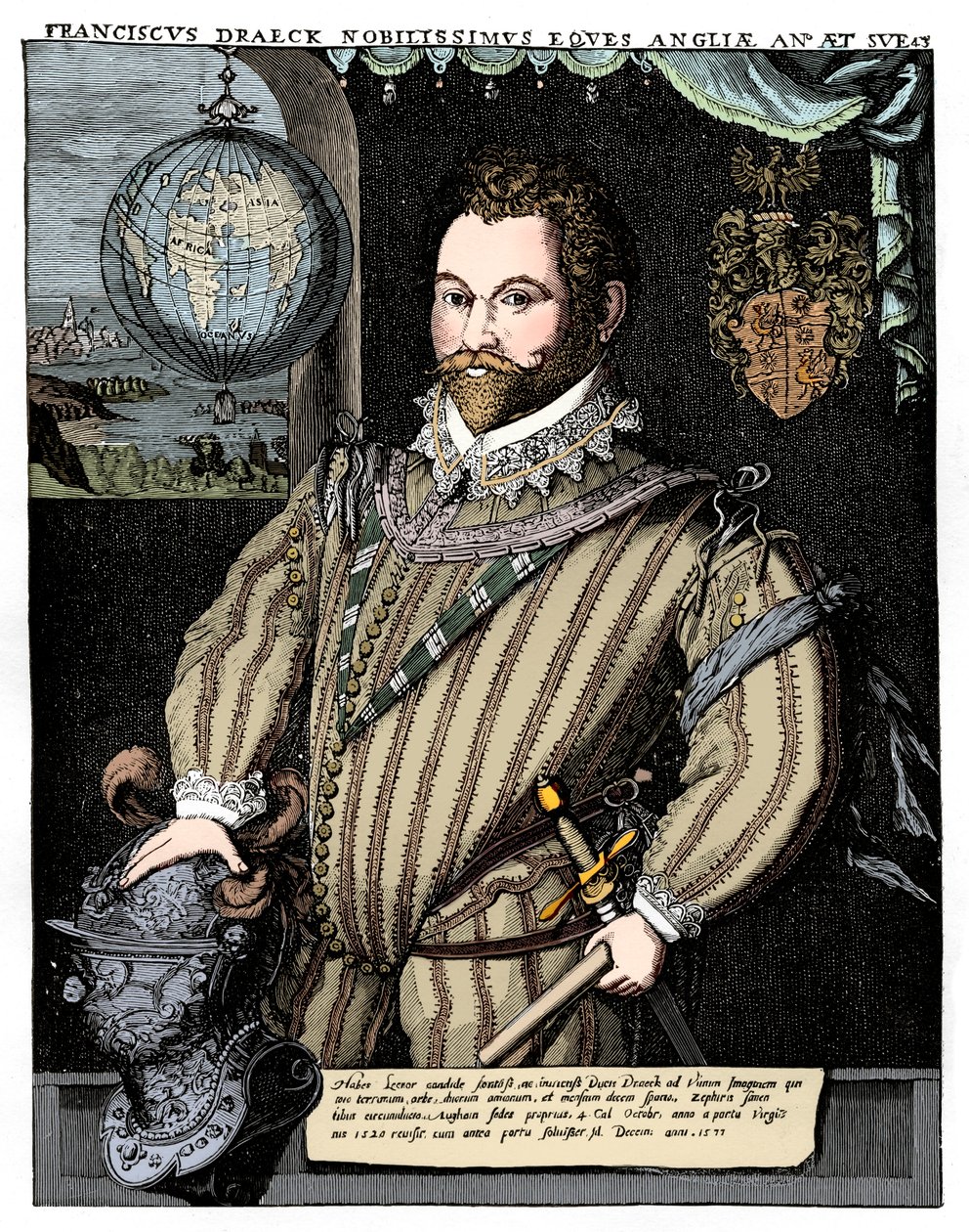 Sir Francis Drake, 1500-talet, 1910 av Unbekannt