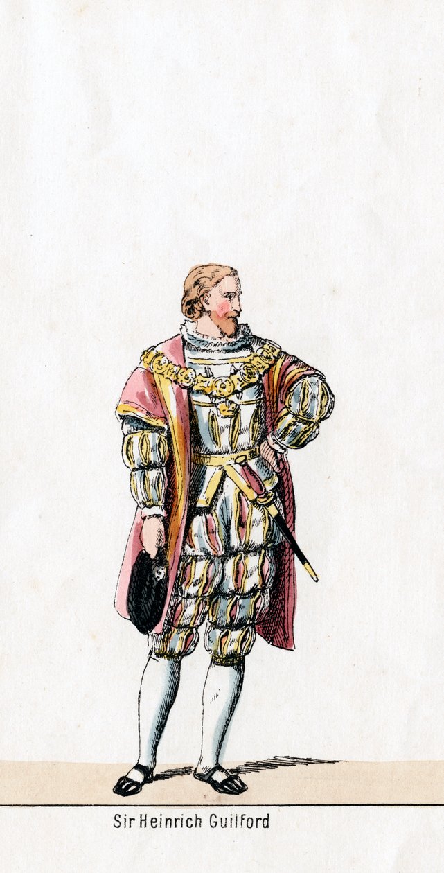 Sir Henry Guildford, kostymdesign för Shakespeares pjäs, Henry VIII, 1800-talet av Unbekannt