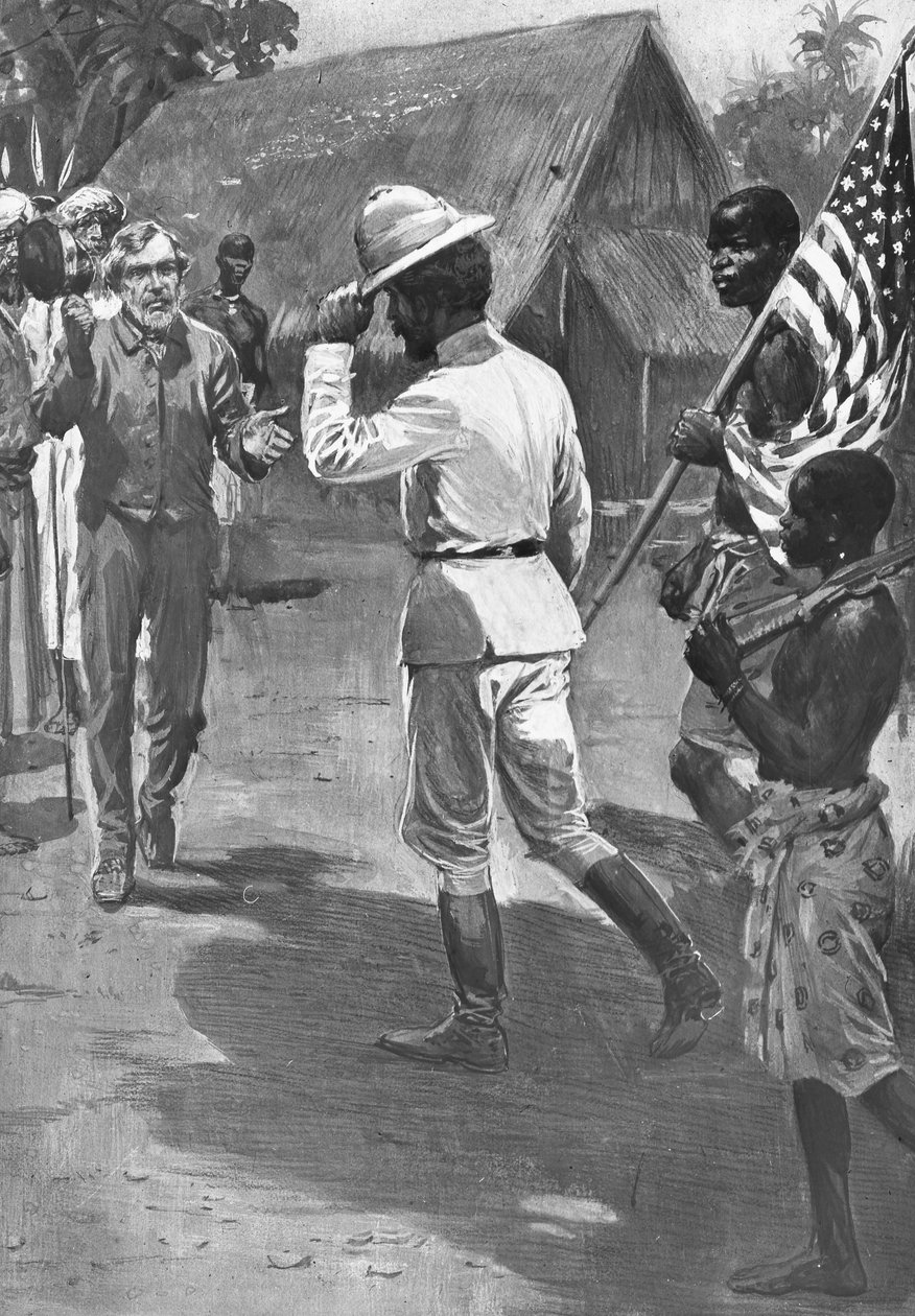 Sir Henry Morton Stanley möter David Livingstone, Afrika, 1871 av Unbekannt