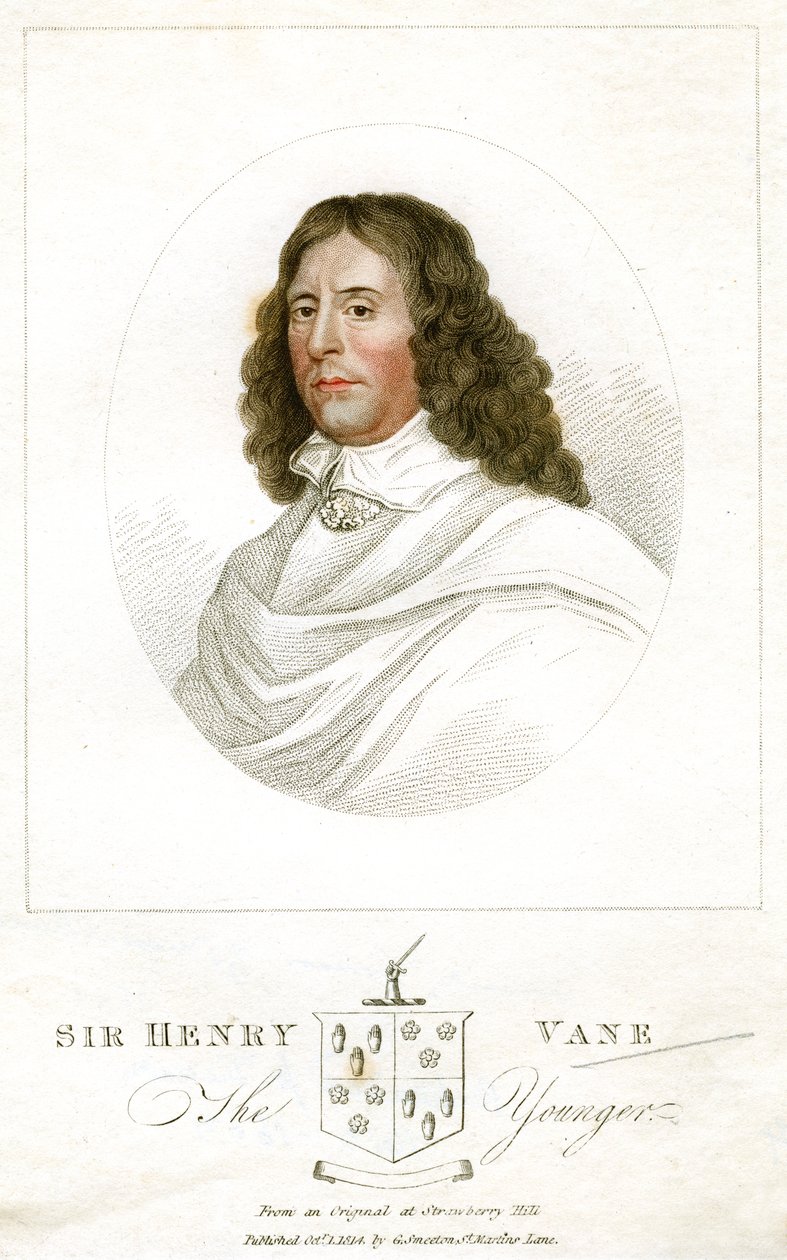 Sir Henry Vane den yngre, engelsk statsman och författare, 1814 av Unbekannt