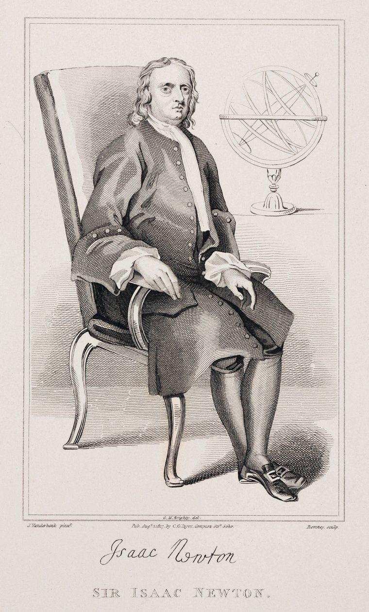 Sir Isaac Newton, engelsk matematiker och fysiker, ca 1725 av Unbekannt