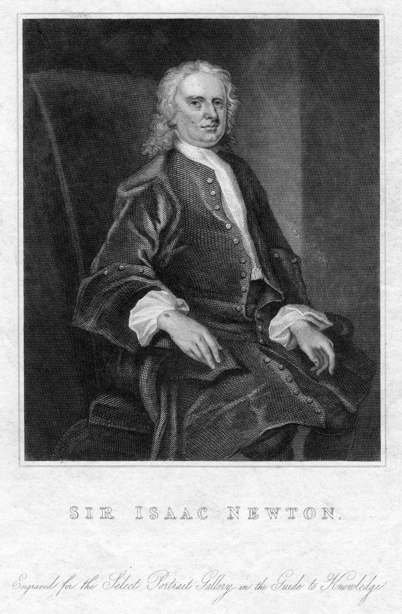 Sir Isaac Newton, engelsk matematiker, astronom och fysiker, 1800-talet av Unbekannt