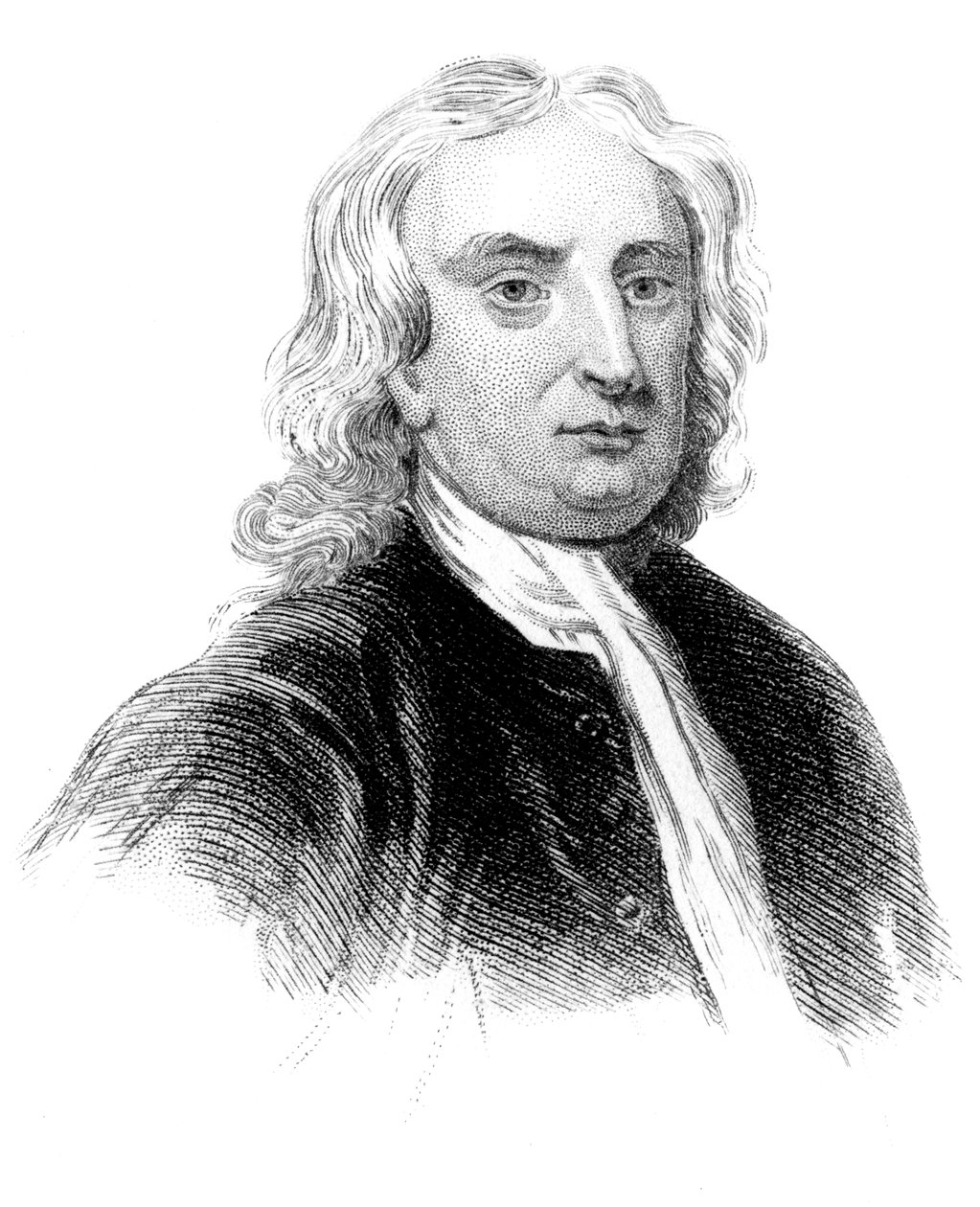 Sir Isaac Newton, engelsk fysiker, matematiker och astronom, c1850 av Unbekannt