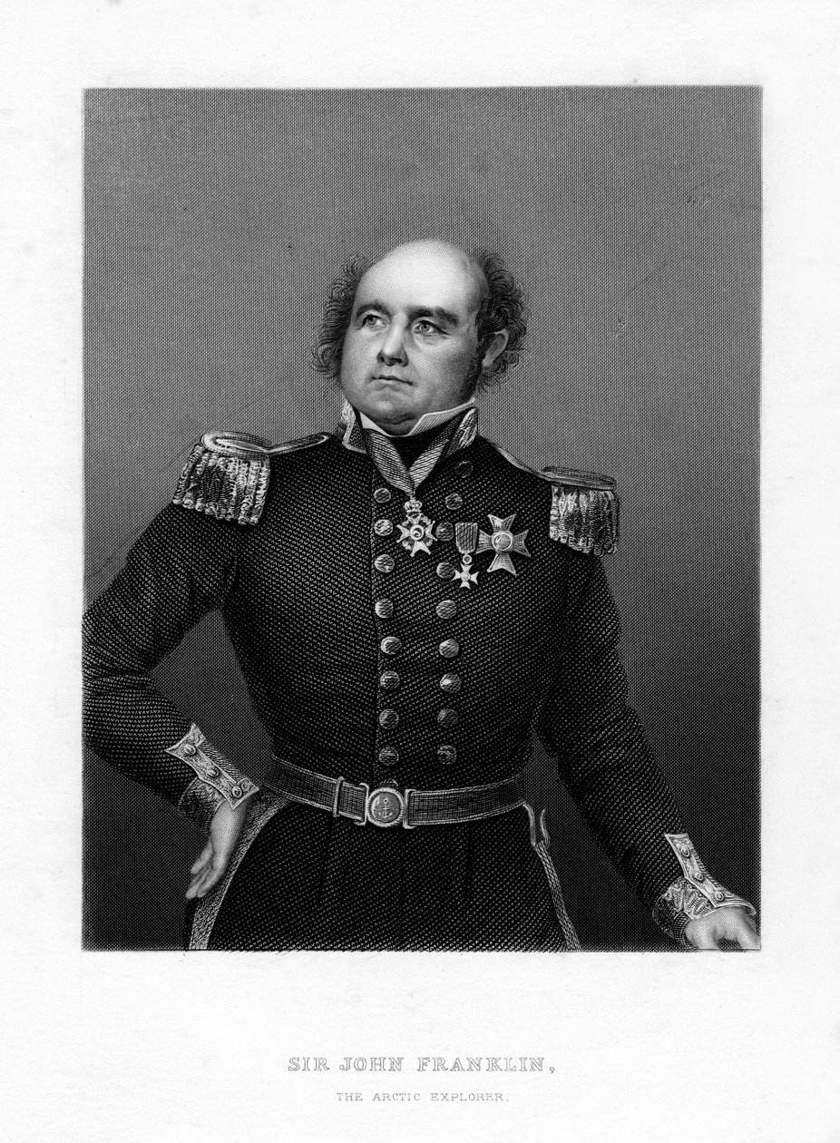 Sir John Franklin, engelsk sjökapten och arktisk upptäcktsresande, 1800-talet av Unbekannt