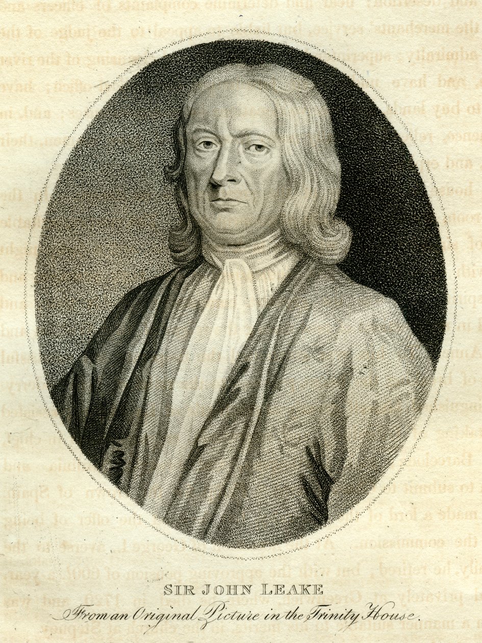 Sir John Leake, brittisk amiral, 1700-talet av Unbekannt