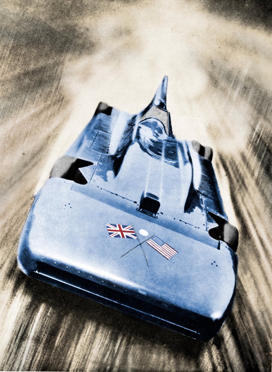 Sir Malcolm Campbell i hög hastighet i "Blue Bird", 1935 av Unbekannt