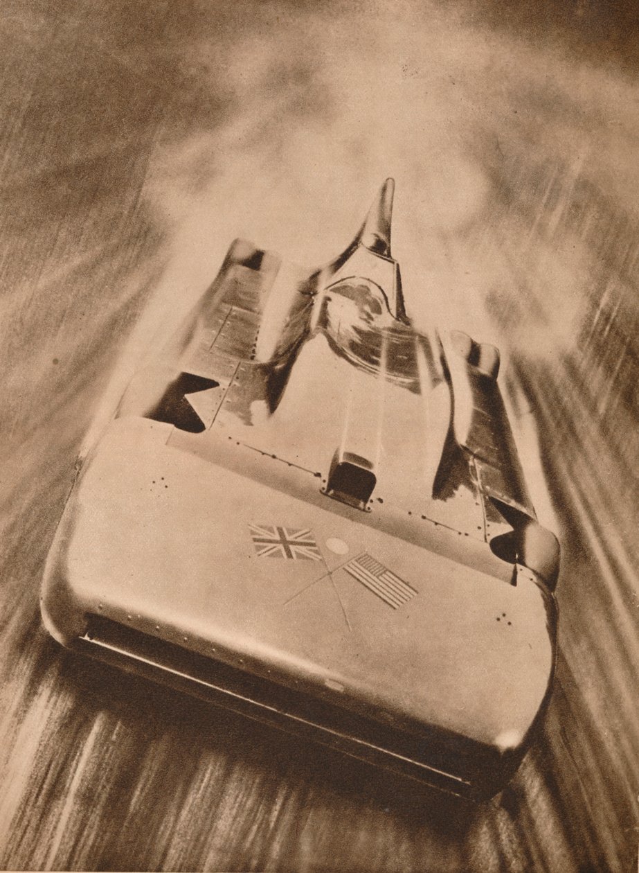 Sir Malcolm Campbell i hög hastighet i "Blue Bird", 1935 av Unbekannt