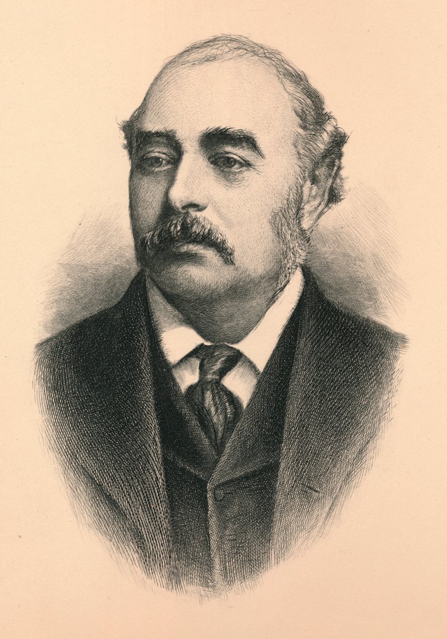 Sir Matthew White Ridley, 1:e Viscount Ridley 1842-1904, brittisk konservativ politiker och stab. av Unbekannt