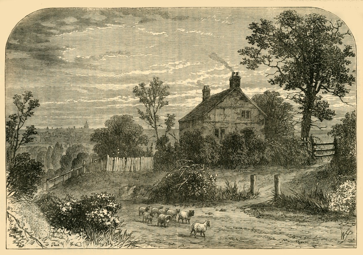 Sir Richard Steeles hus, Haverstock Hill, c1876. av Unbekannt