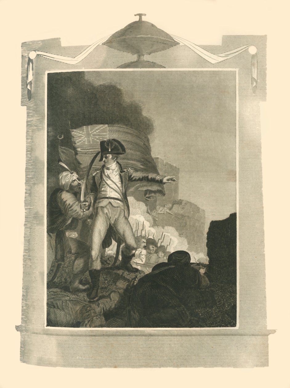 Sir Sidney Smith Defending the Breach at Acre, 1799, 1816. av Unbekannt