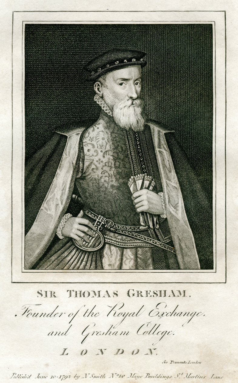 Sir Thomas Gresham, brittisk köpman och finansman, 1500-talet 1793 av Unbekannt