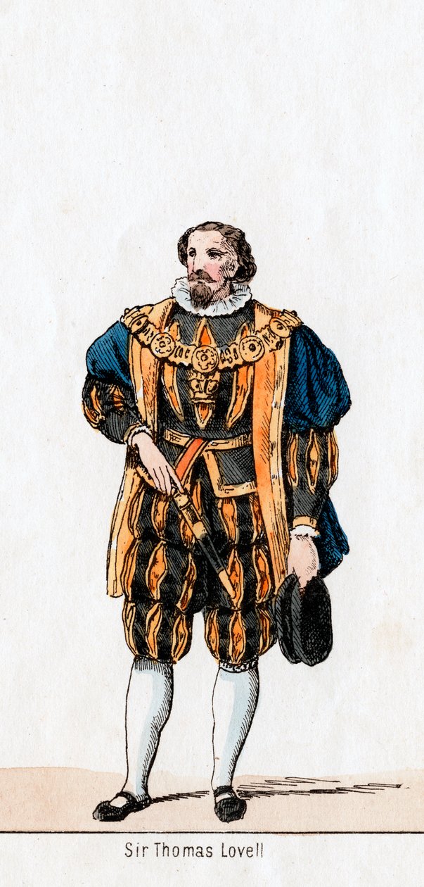 Sir Thomas Lovell, kostymdesign för Shakespeares pjäs, Henry VIII, 1800-talet av Unbekannt