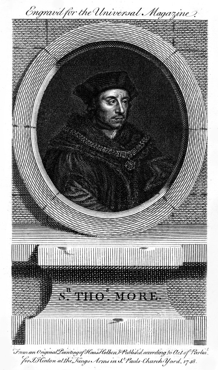 Sir Thomas More, katolsk engelsk advokat, författare och politiker, 1748 av Unbekannt