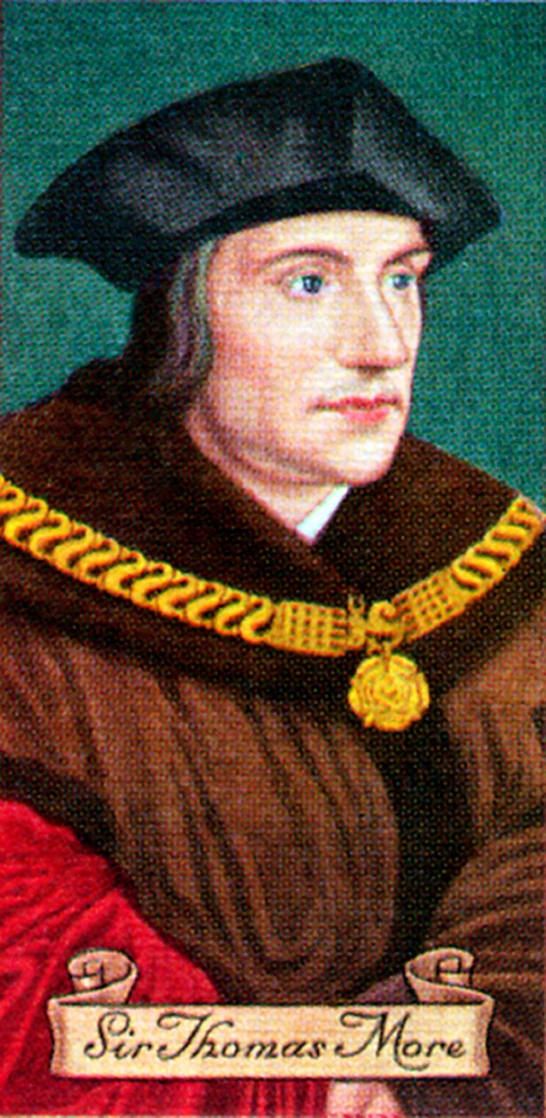 Sir Thomas More, hämtat från en serie cigarettkort, 1935 av Unbekannt