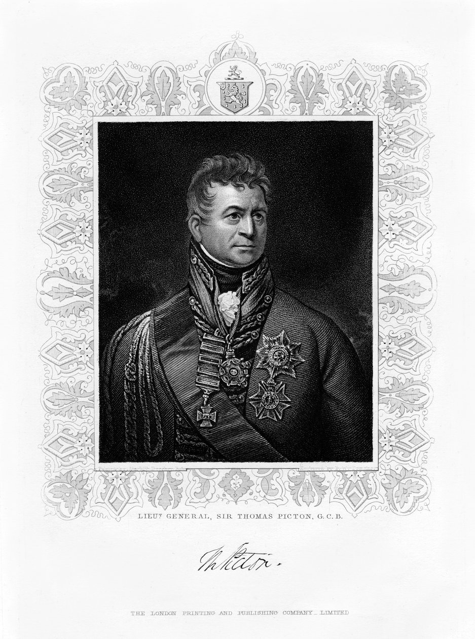 Sir Thomas Picton, brittisk militärledare, 1800-talet av Unbekannt