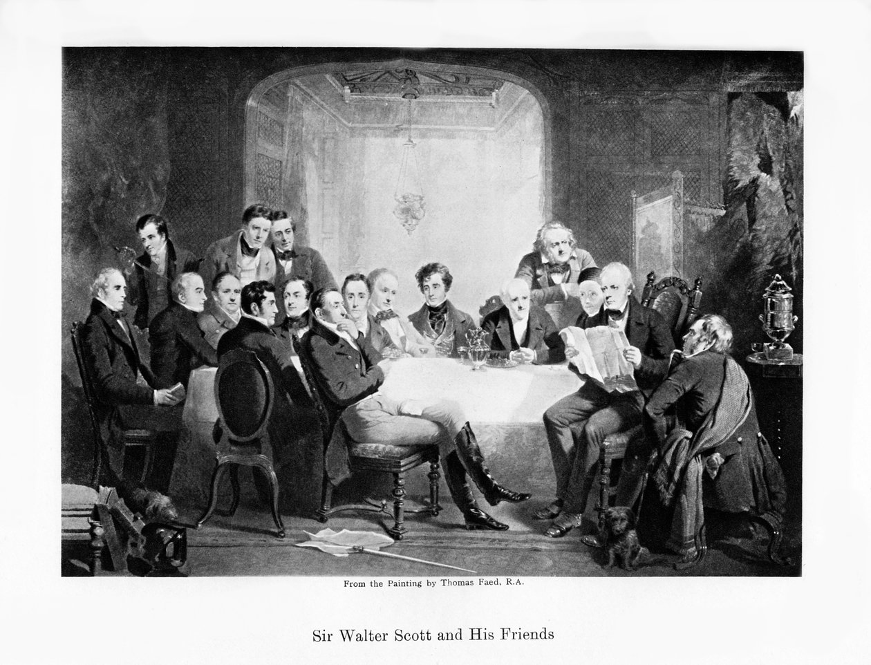 Sir Walter Scott och hans vänner, c1849 av Unbekannt