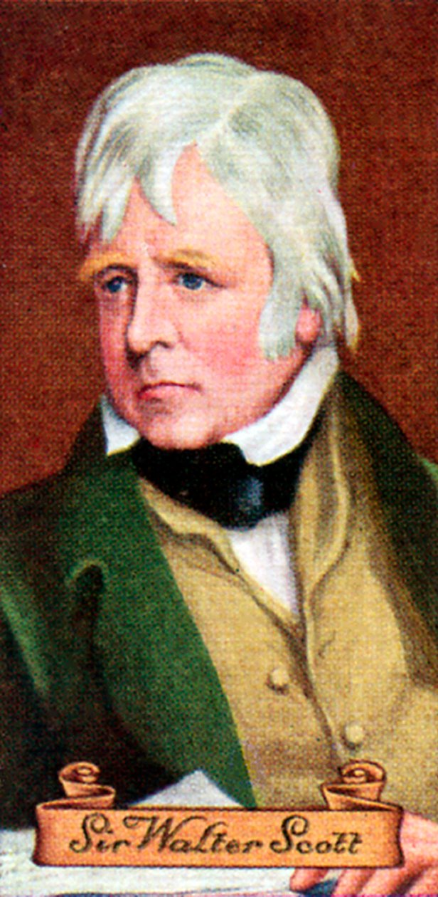 Sir Walter Scott, hämtat från en serie cigarettkort, 1935 av Unbekannt