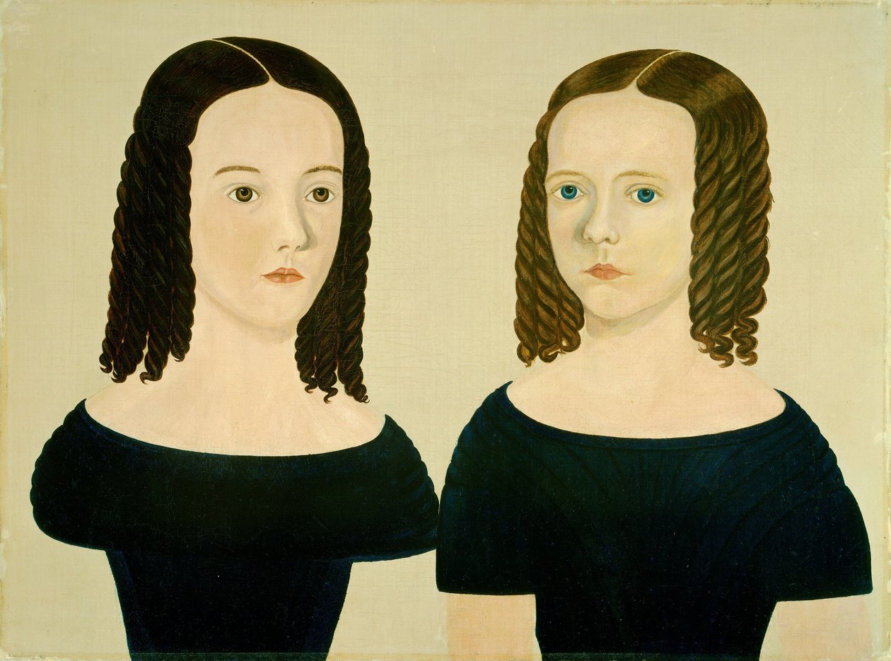 Systrar, c. 1840. av Unbekannt