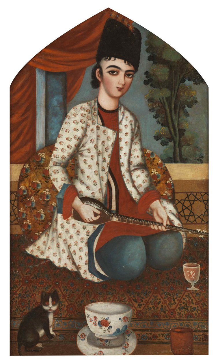 Sitarspelare, c. 1830-1840. av Unbekannt