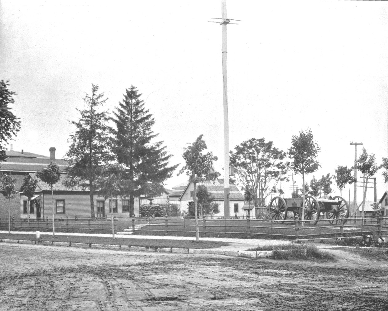 Platsen för gamla Fort Wayne, Indiana, USA, c1900. av Unbekannt