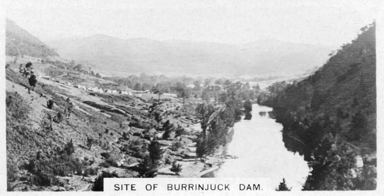 Platsen för Burrinjuck Dam, New South Wales, Australien, 1928 av Unbekannt