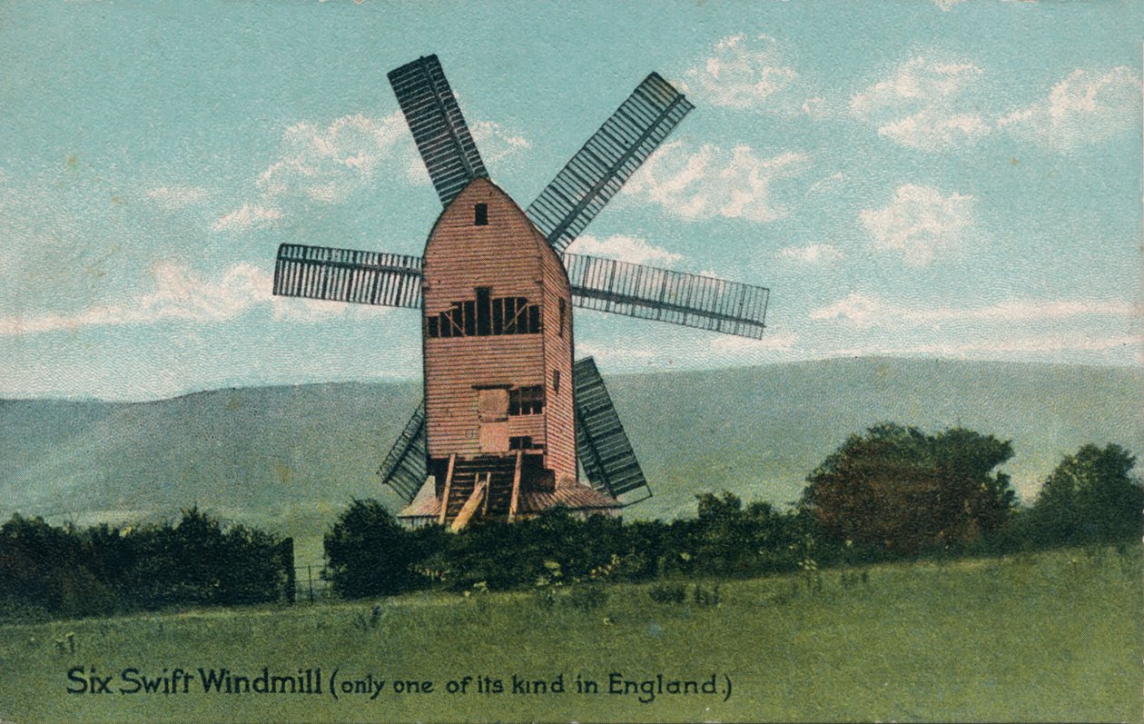 Six Swift Windmill, Kingston, nära Lewes, Sussex, c1905. av Unbekannt