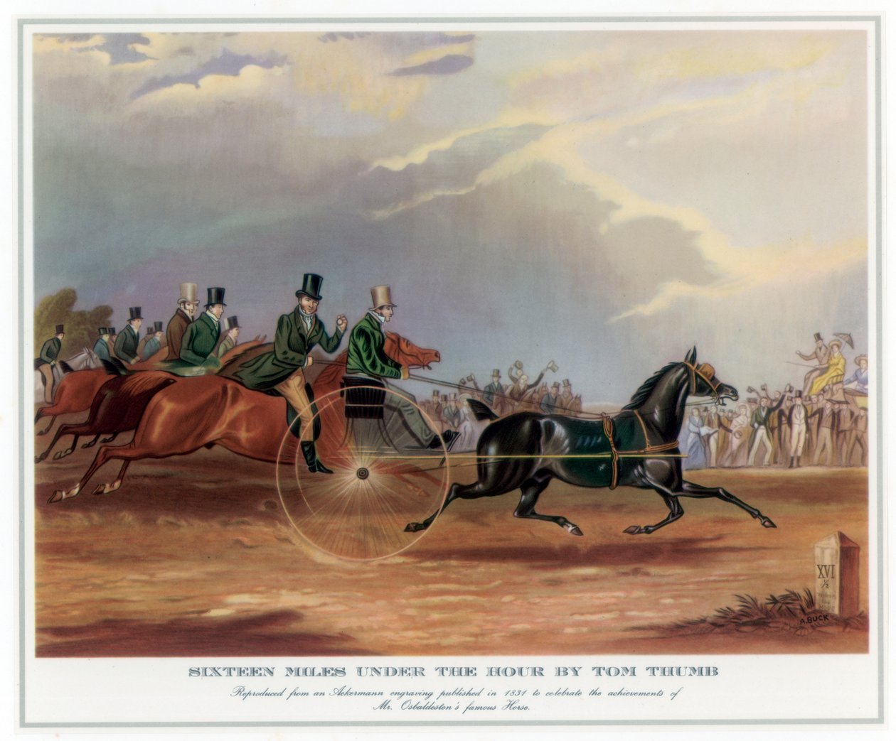 Sexton mil under timmen av Tom Thumb, 1831 av Unbekannt