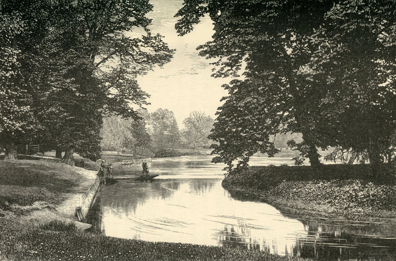 Sixth Form Bench, and Fellows Eyot, 1911. av Unbekannt