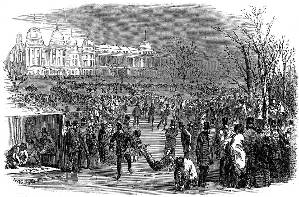 Skridskoåkning i Regents Park, 1850 av Unbekannt