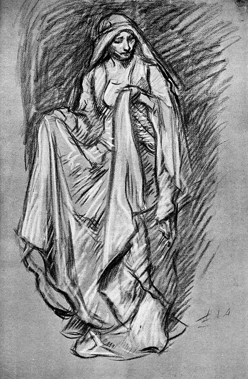 Skiss av Regan, från kung Lear, 1899 av Unbekannt