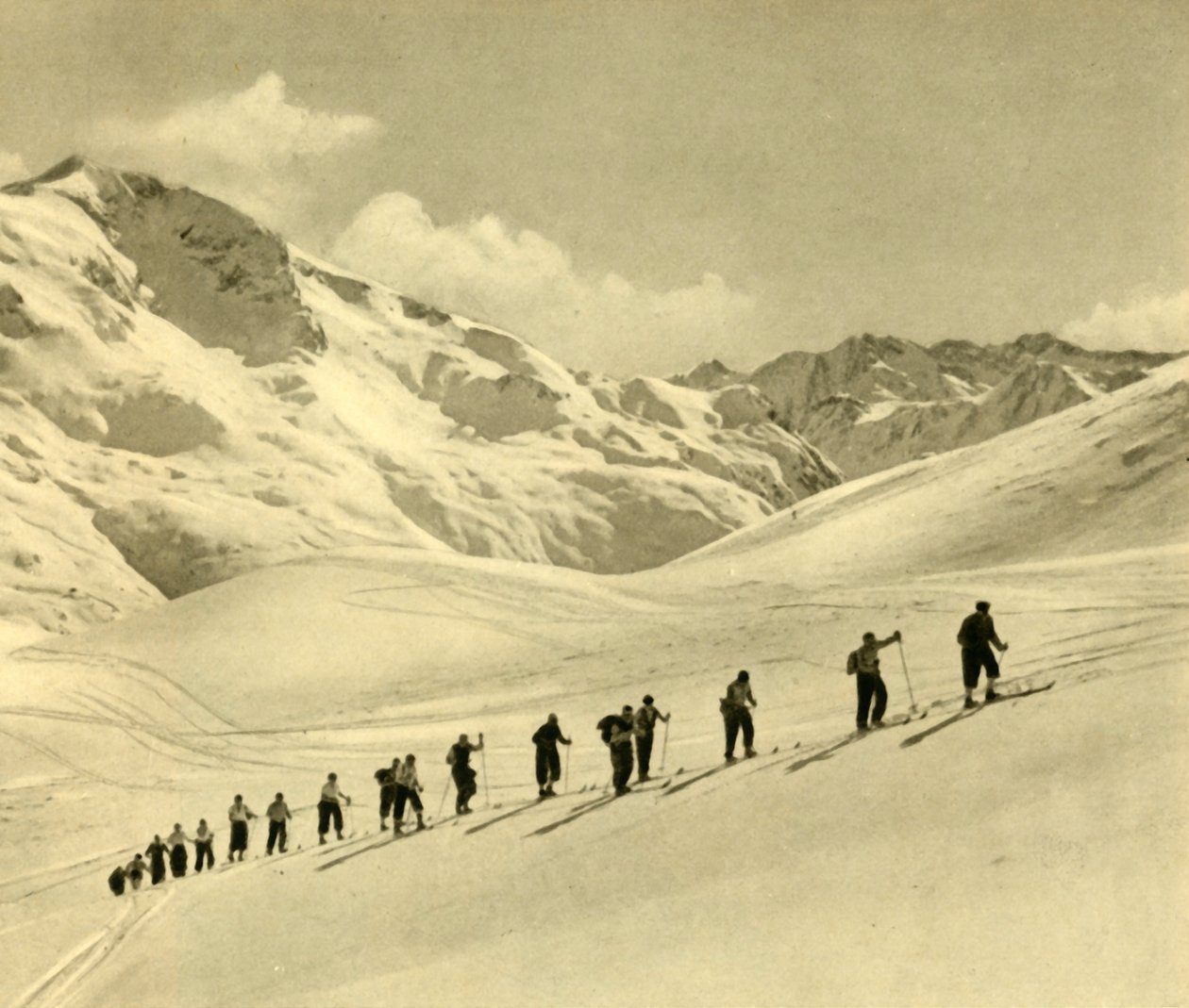 Skidlektion, Arlberg, Österrike, c1935. av Unbekannt
