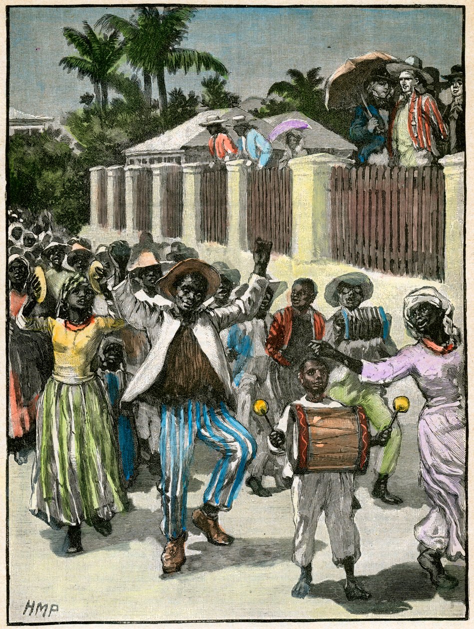Slaveriets frigörelsefestival i Barbados, c1880 av Unbekannt
