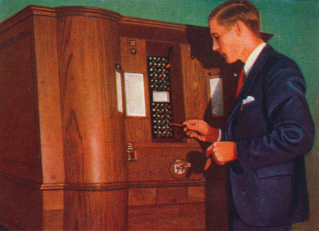 Spelautomat som spelar bridge, 1938 av Unbekannt