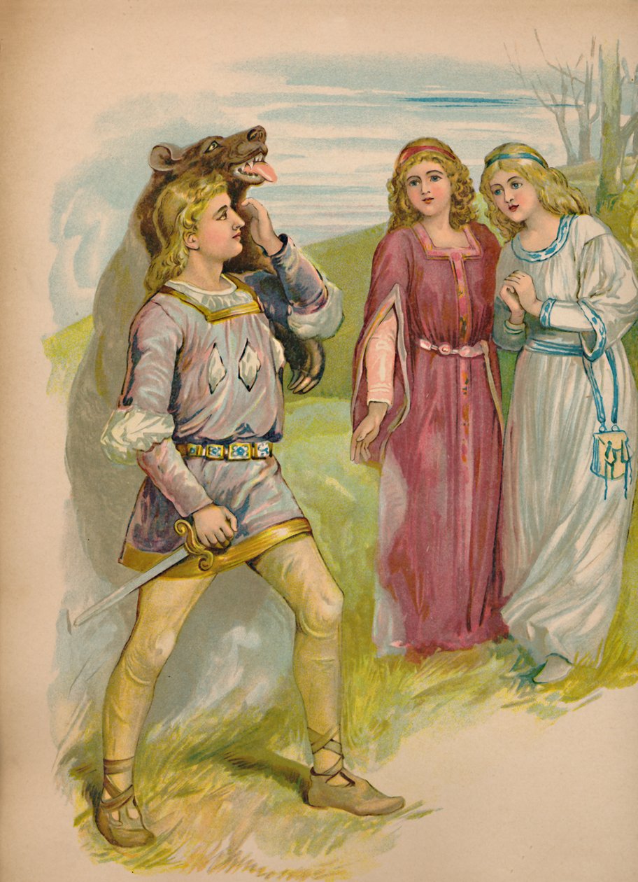 Snövit och rosröd, 1903 av Unbekannt