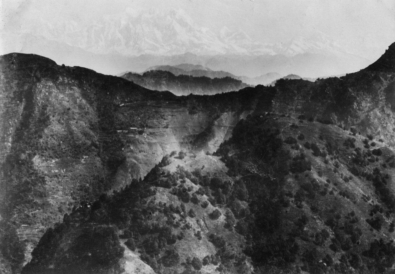 Snö på Himalaya, hämtad från Chakrata, 1917 av Unbekannt