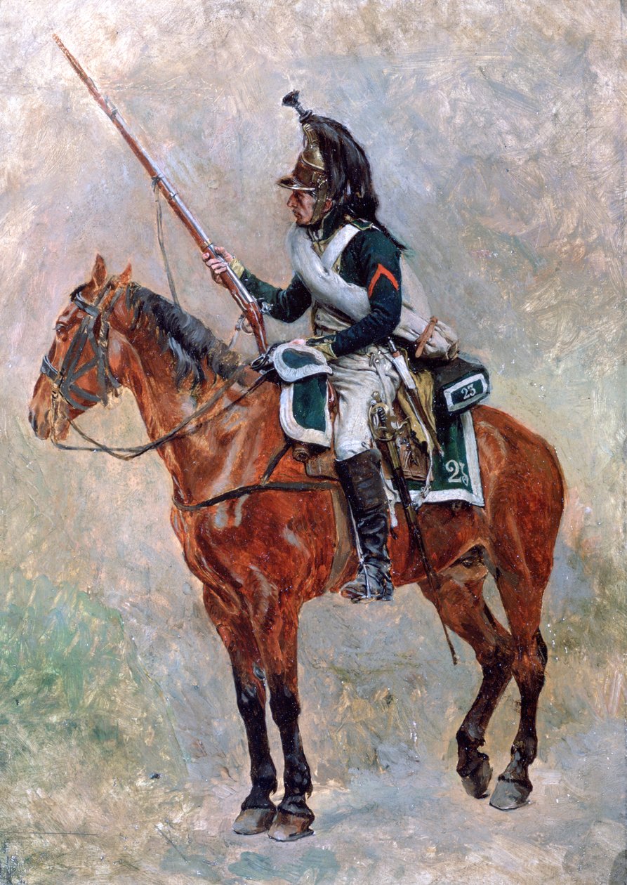 Soldat till häst, 1800-talet av Unbekannt