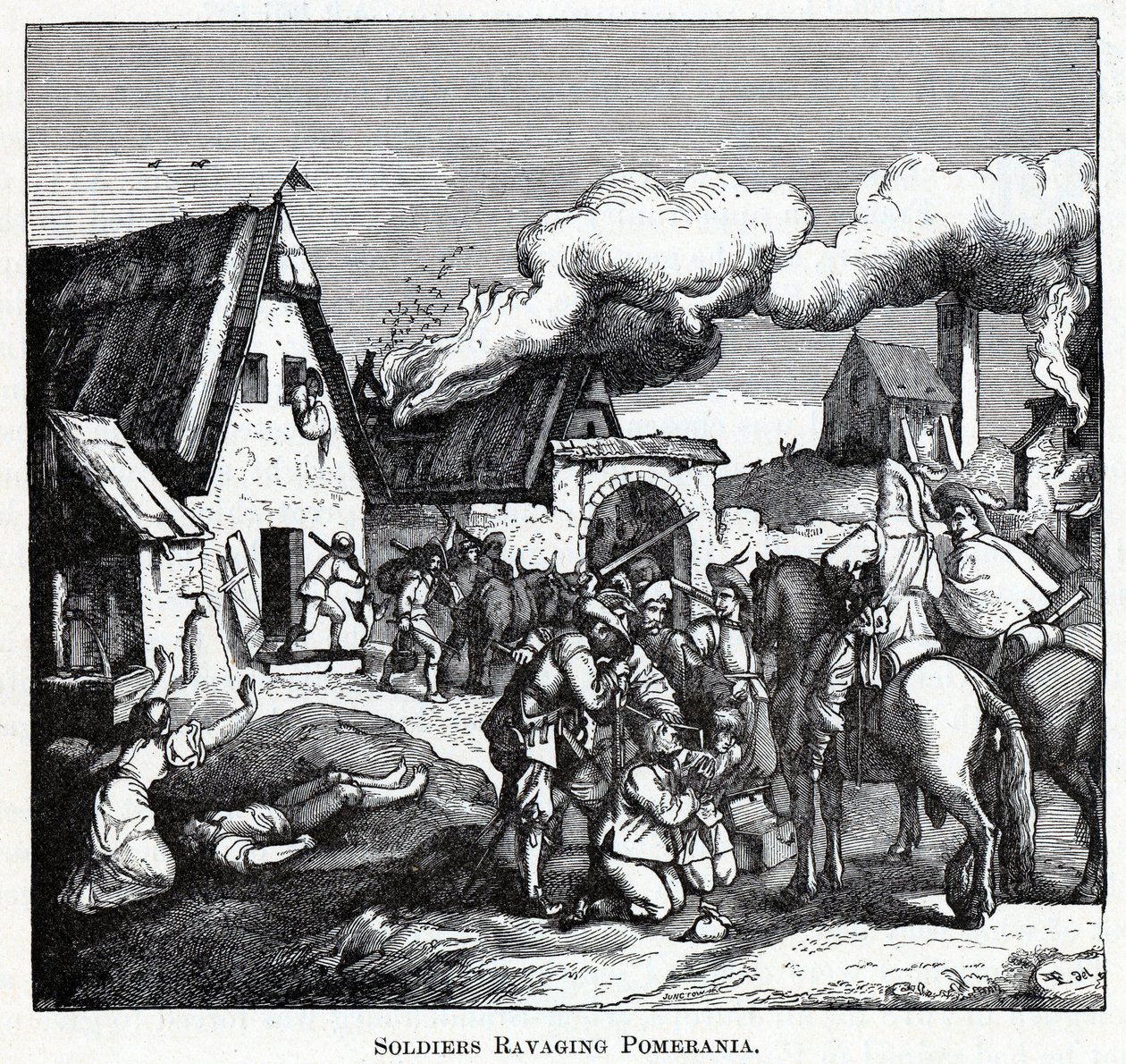 Soldater härjar i Pommern, 1882 av Unbekannt